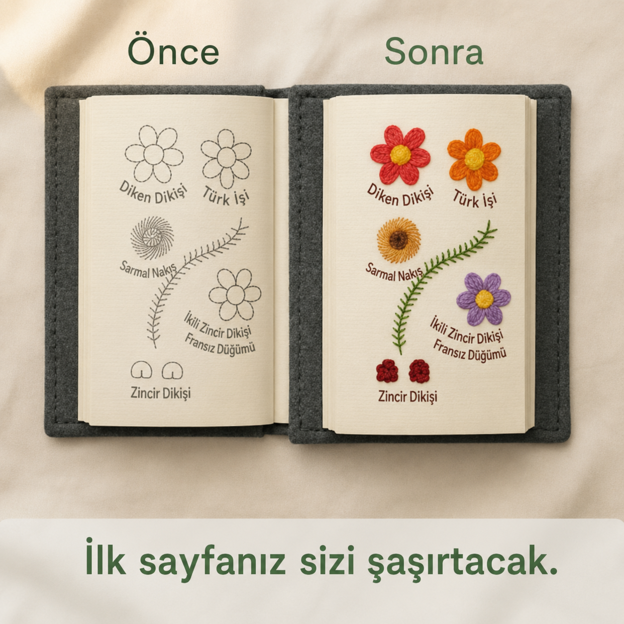 Needlova Nakış Kitabı – Yeni Başlayanlar İçin Adım Adım Set